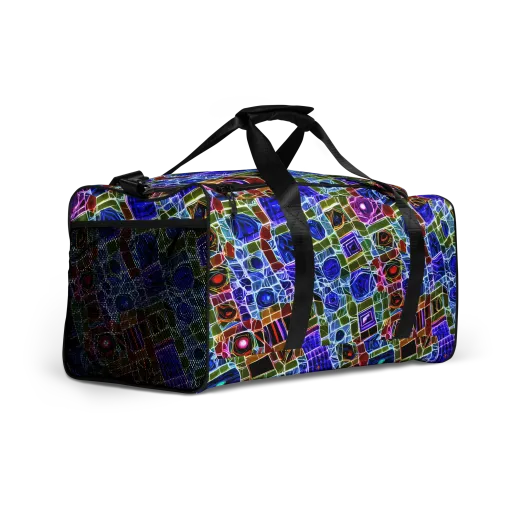 Neon Shardwork on a Duffle Bag