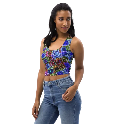 Neon Shardwork on a Crop Top