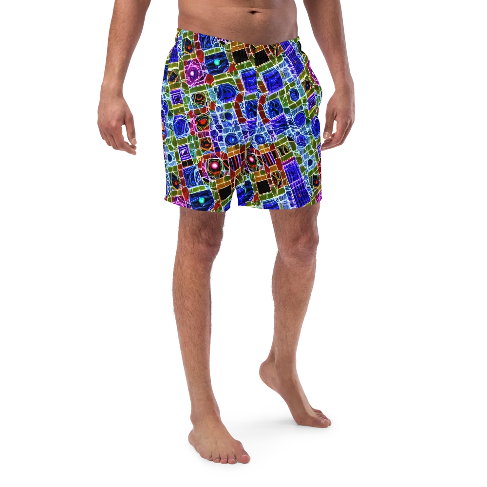 Neon Shardwork on Swim Trunks — Front