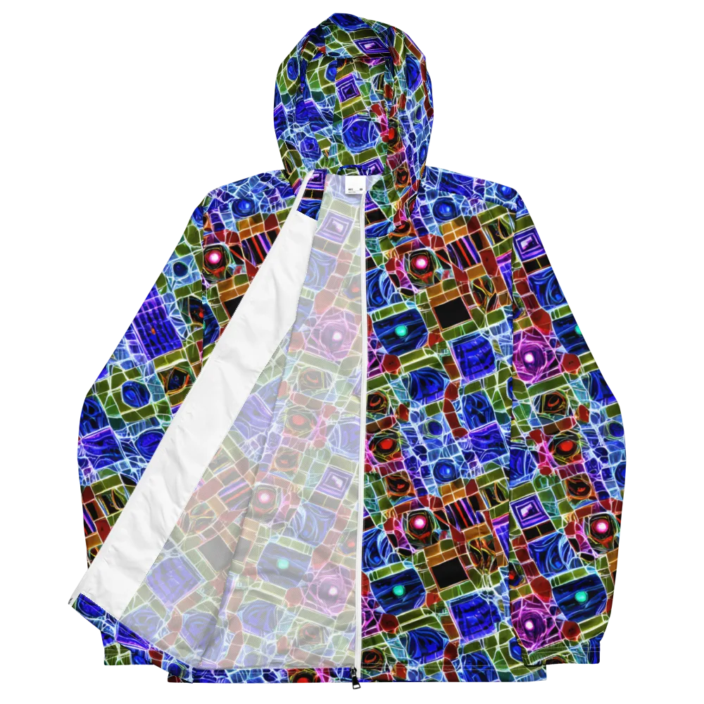 Neon Shardwork on Men's Windbreaker — Front