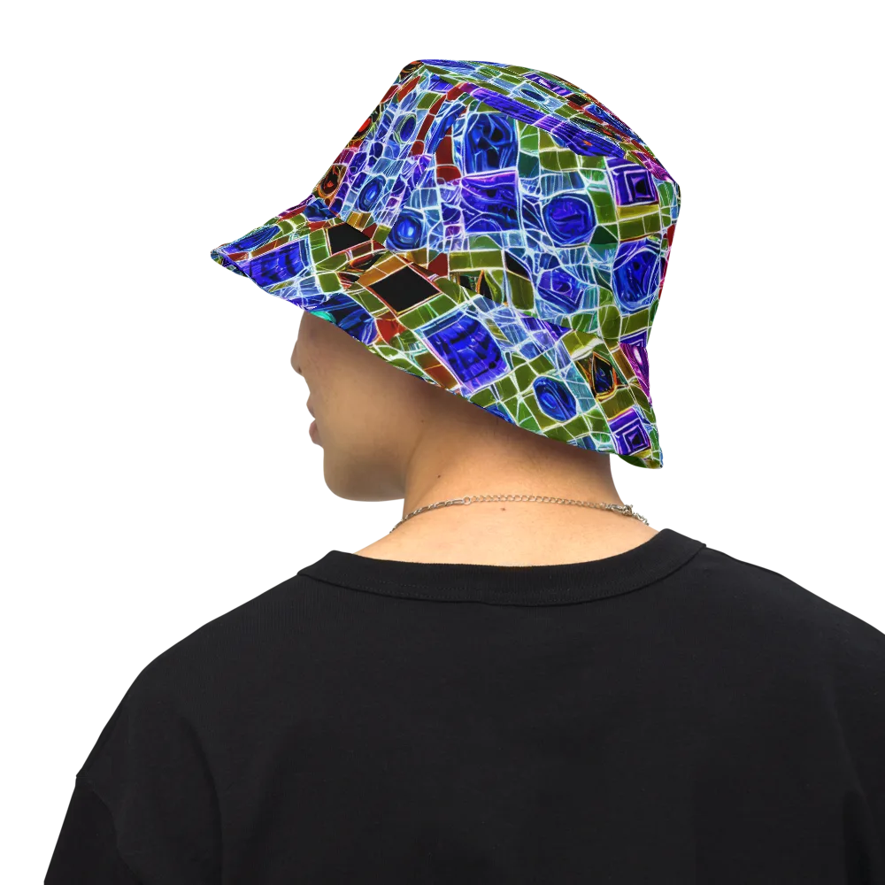 Neon Shardwork on Reversible Bucket Hat — Back Inside