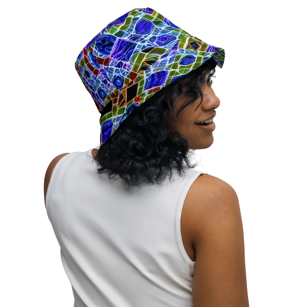 Neon Shardwork on Reversible Bucket Hat — Right Outside