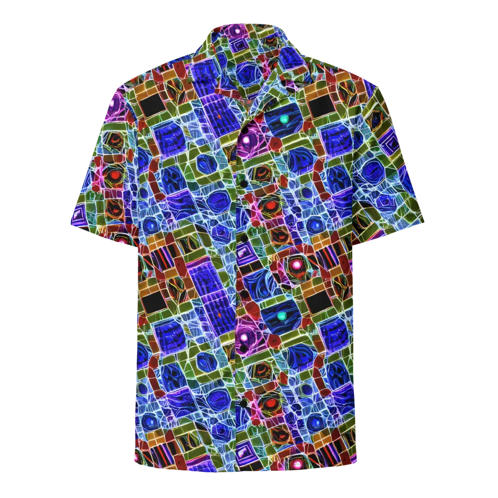Neon Shardwork on Button Shirt — Front