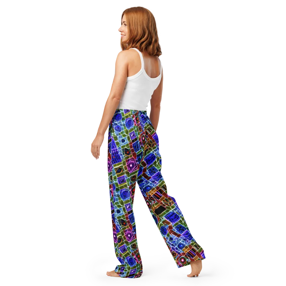 Neon Shardwork on Women's Pajama Pants — Back