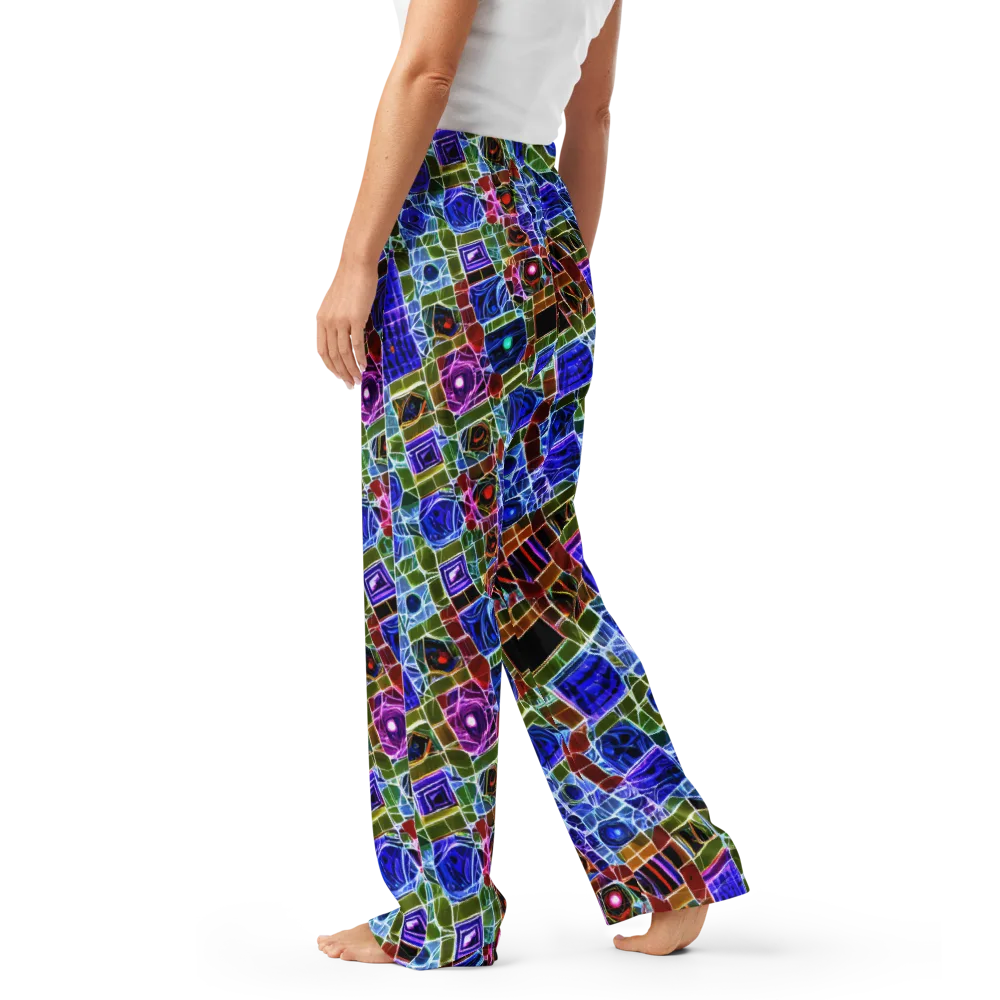 Neon Shardwork on Women's Pajama Pants — Left