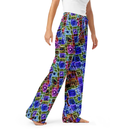 Neon Shardwork on a Women's Pajama Pants