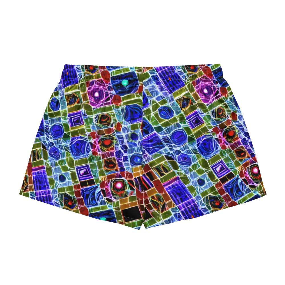 Neon Shardwork on Women's Pajama Shorts — Back