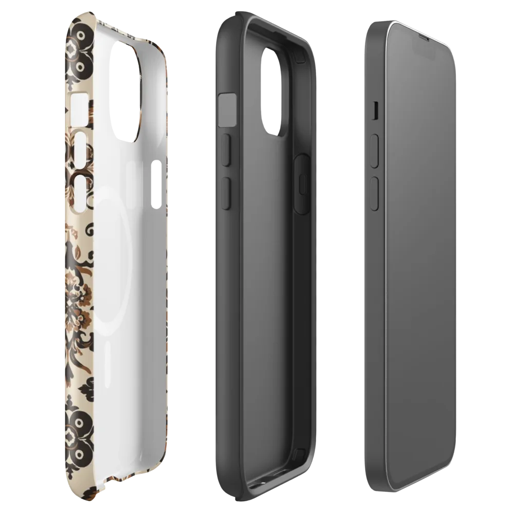 Cinnamon Damask on MagSafe Tough Case for iPhone® — Front