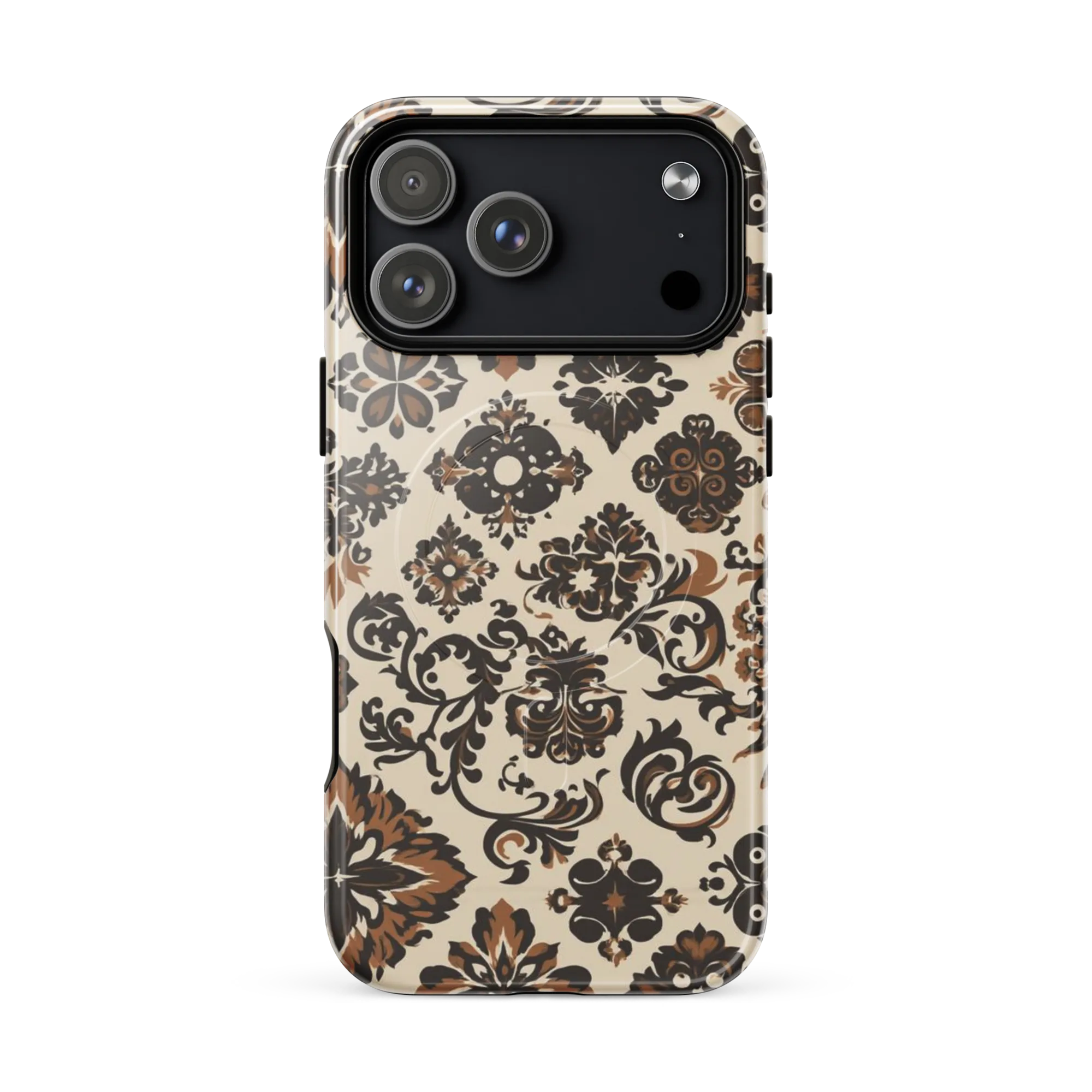 Cinnamon Damask on MagSafe Tough Case for iPhone® — Front