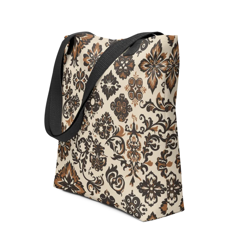 Cinnamon Damask on Tote Bag — Front