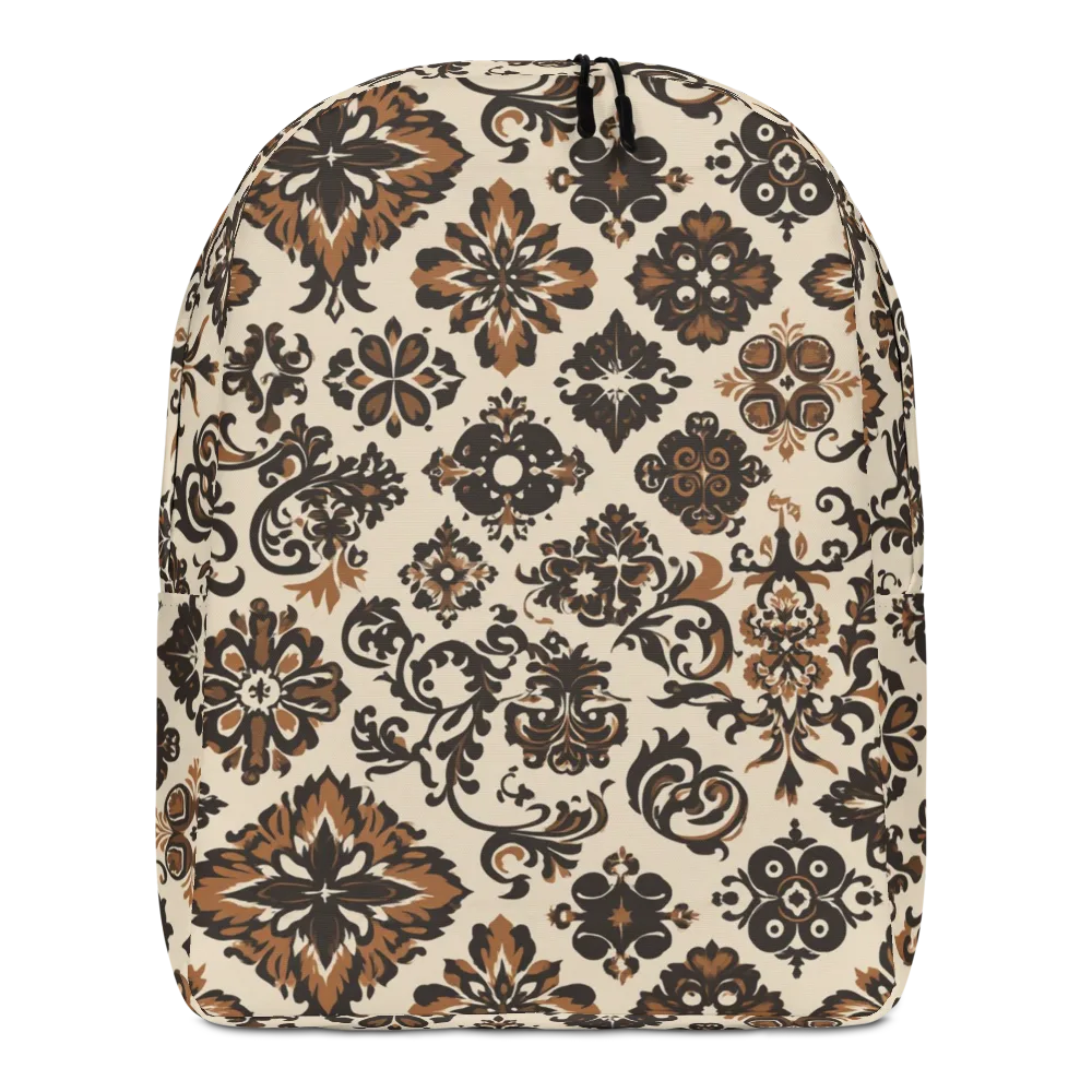 Cinnamon Damask on Minimalist Backpack — Front