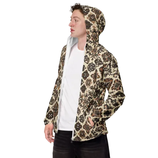 Cinnamon Damask on a Men's Windbreaker