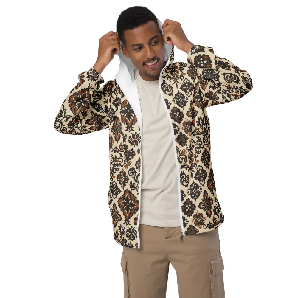 Cinnamon Damask on Men's Windbreaker — Front