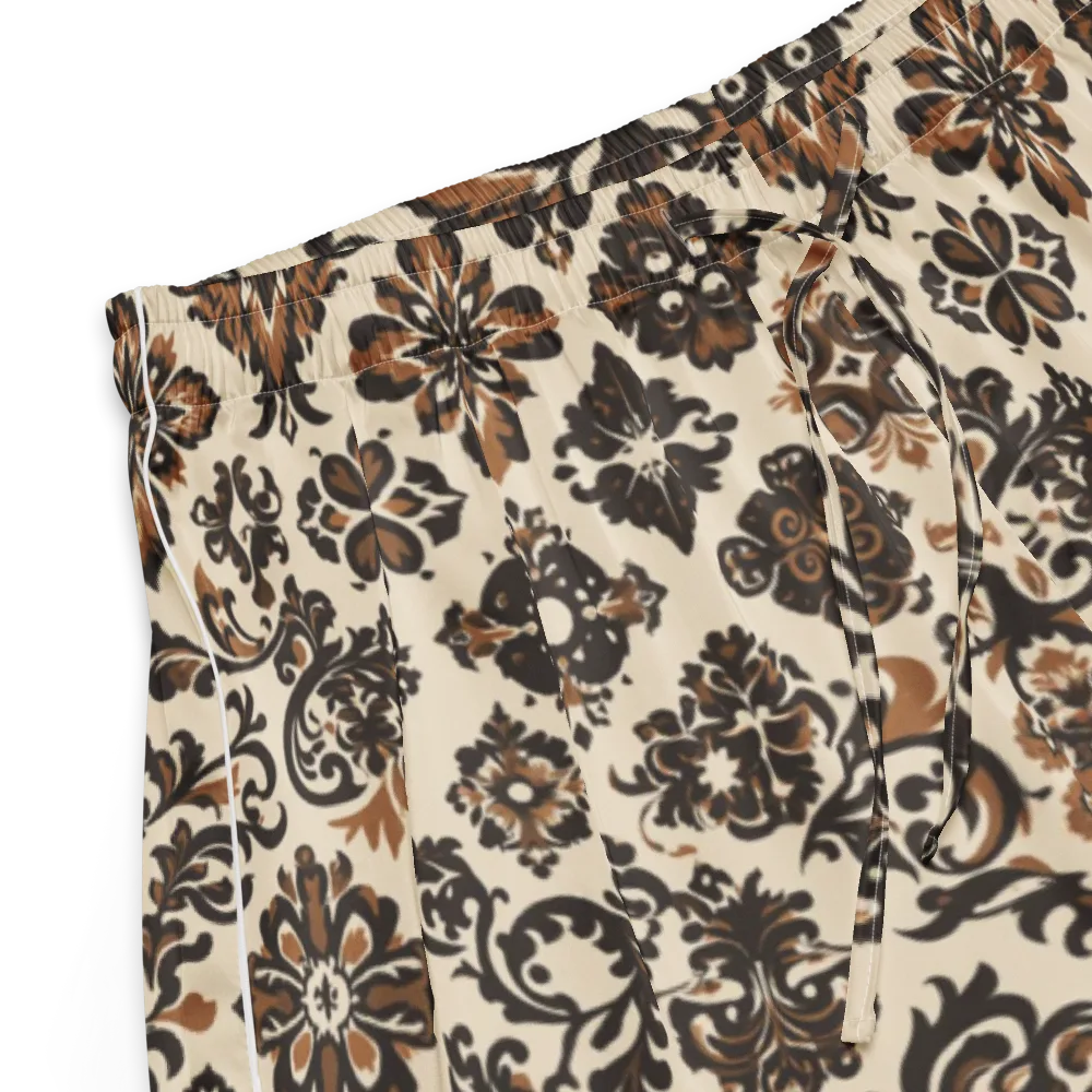 Cinnamon Damask on Women's Pajama Shorts — Product details