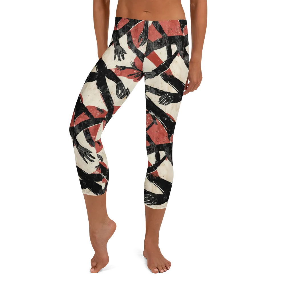 Midnight Reach on Capri Leggings — Front