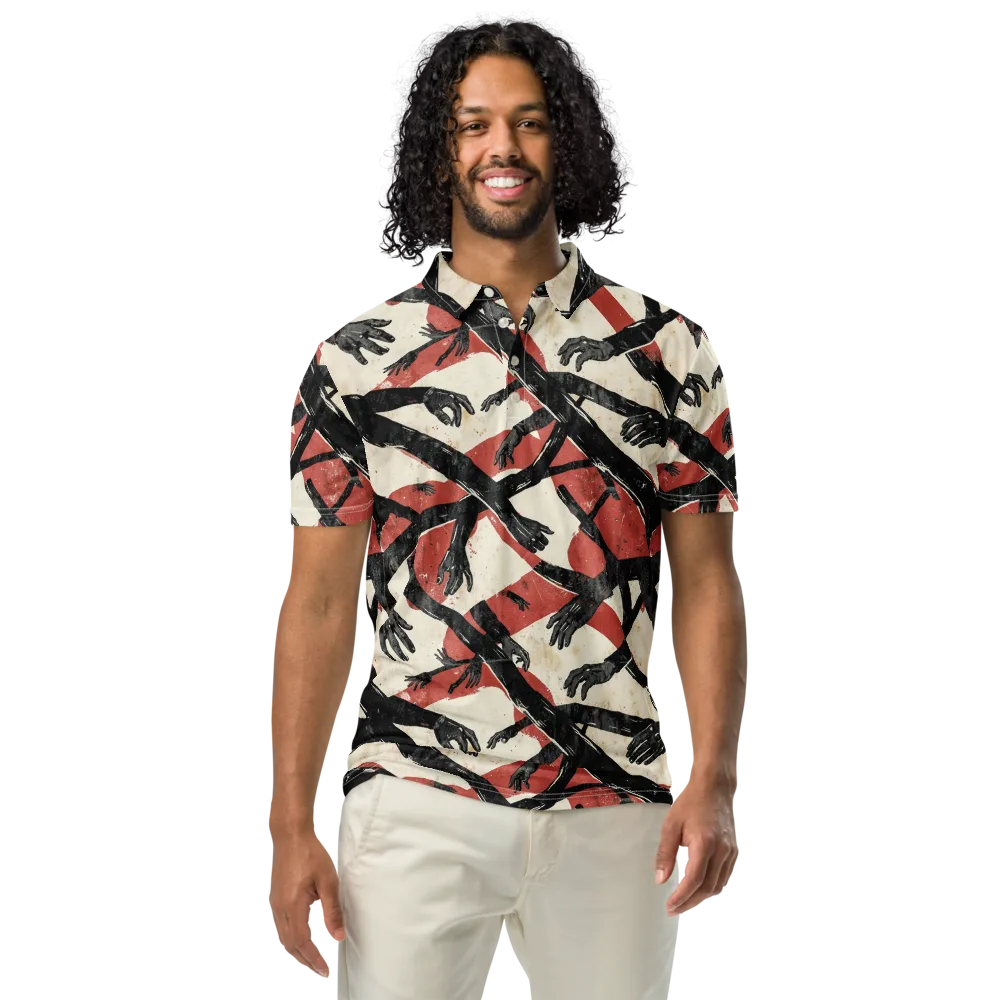 Midnight Reach on Men's Slim Fit Polo Shirt — Front