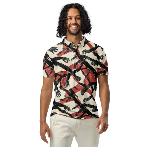 Midnight Reach on a Men's Slim Fit Polo Shirt