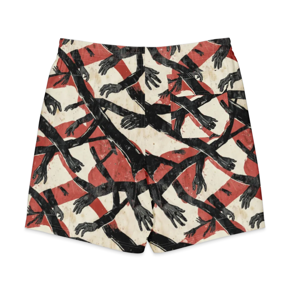 Midnight Reach on Men's Board Shorts — Back