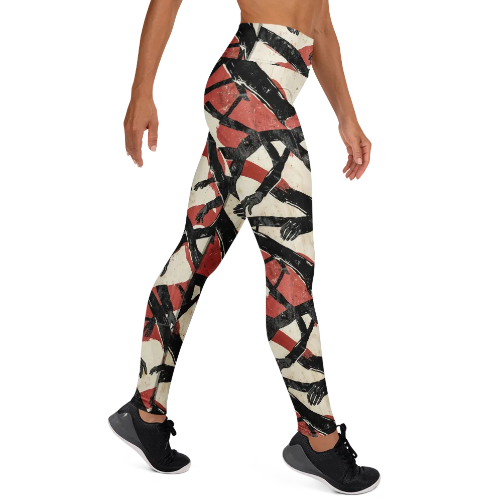 Midnight Reach on Yoga Leggings — Right