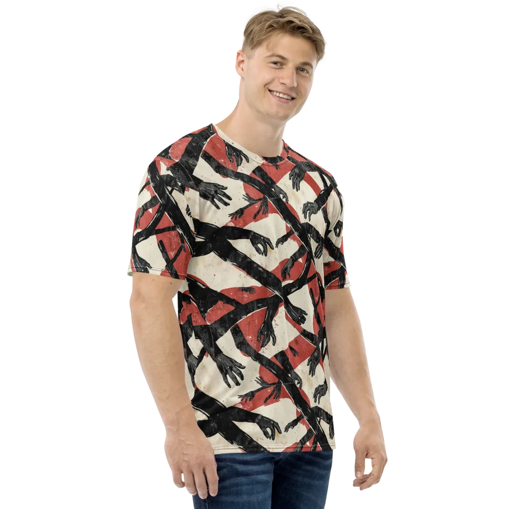Midnight Reach on Men's Crew Neck T-Shirt — Right