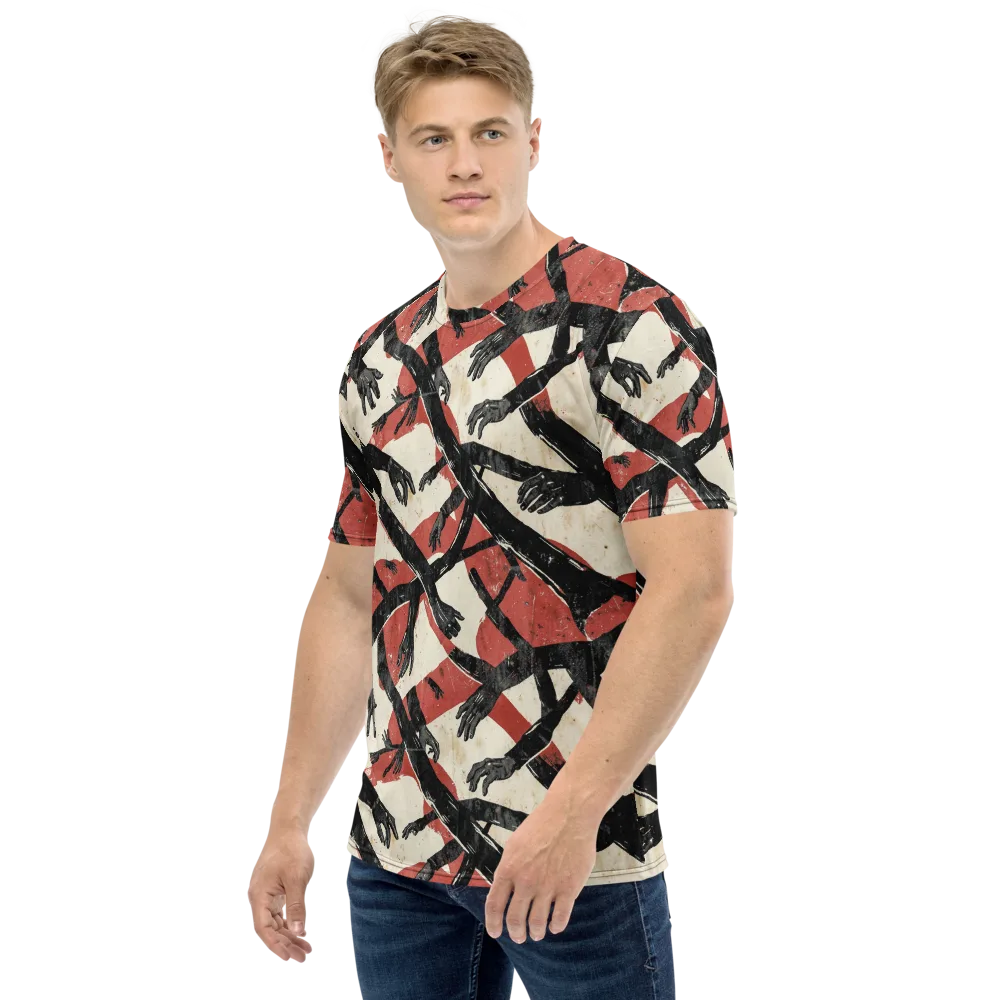 Midnight Reach on Men's Crew Neck T-Shirt — Left