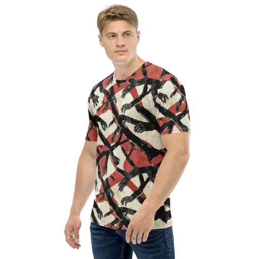 Midnight Reach on a Men's Crew Neck T-Shirt