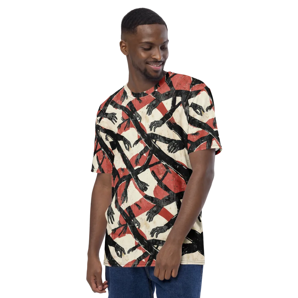 Midnight Reach on Men's Crew Neck T-Shirt — Left