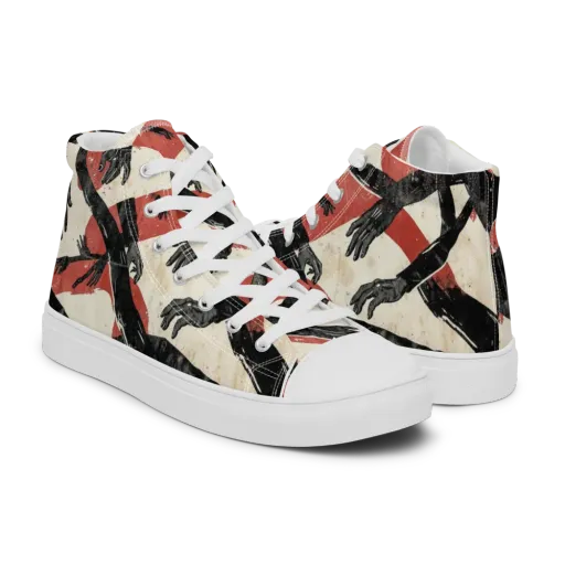 Midnight Reach on a Men's High Top Canvas Shoes