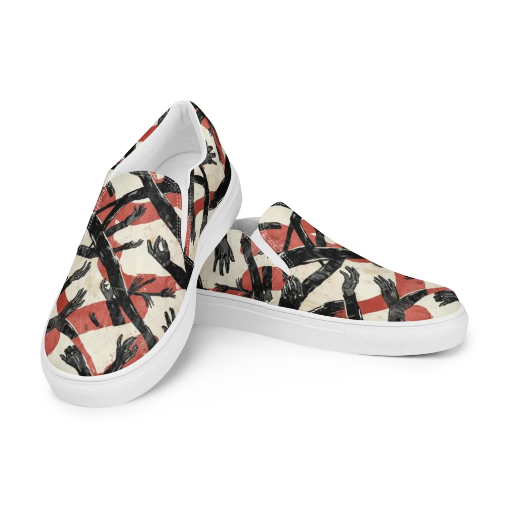 Midnight Reach on Men's Slip-On Canvas Shoes — Left Front
