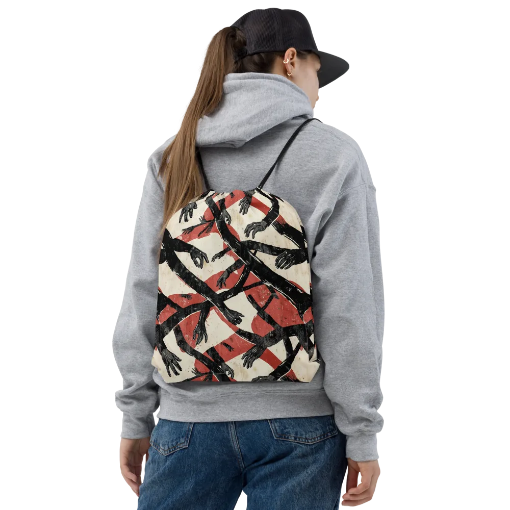 Midnight Reach on Drawstring Bag — Front