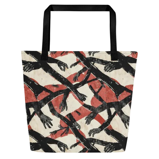 Midnight Reach on a Large Tote Bag W/ Pocket