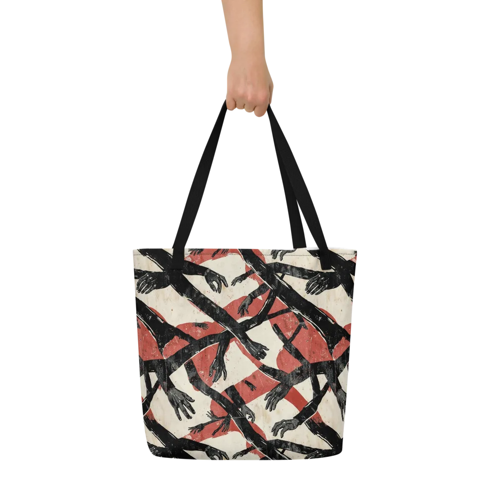Midnight Reach on Large Tote Bag W/ Pocket — Front