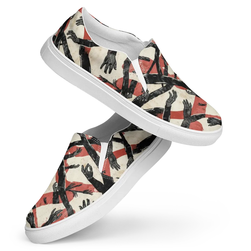 Midnight Reach on Women's Slip-On Canvas Shoes — Front