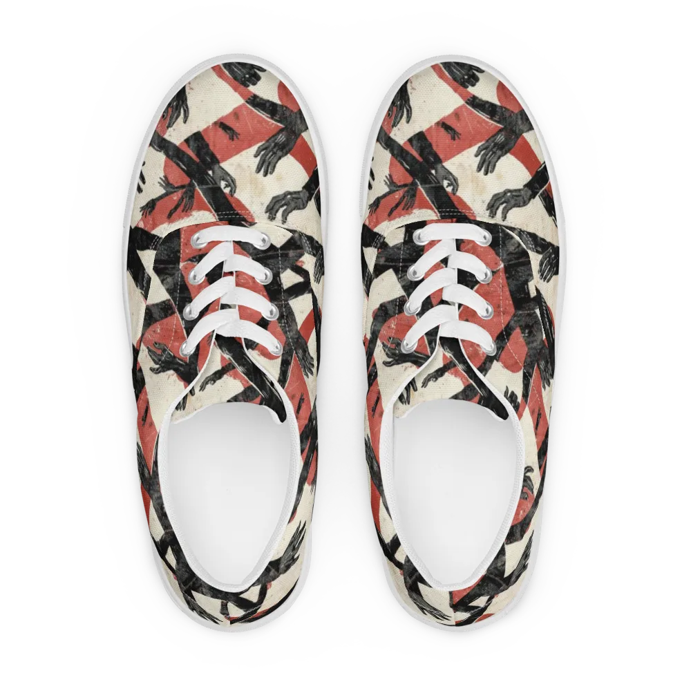 Midnight Reach on Men's Lace-Up Canvas Shoes — Front
