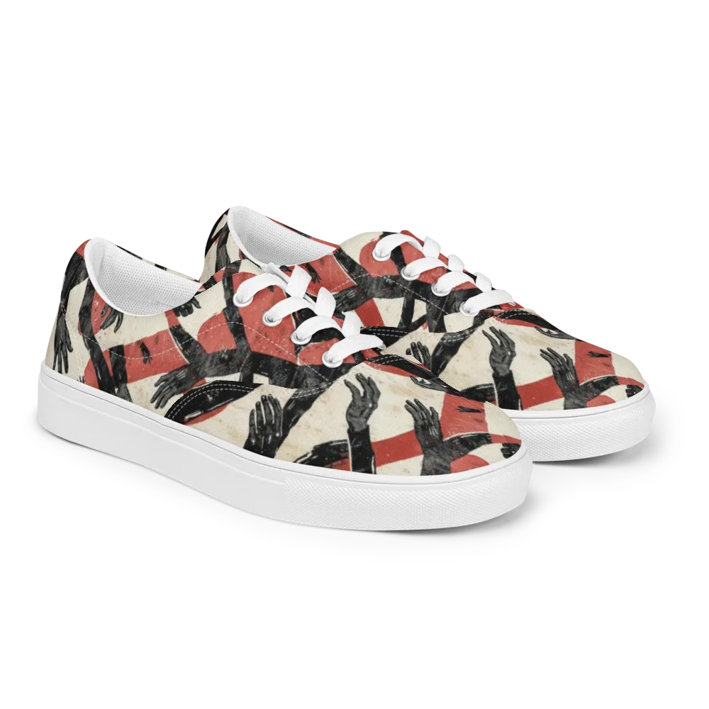 Midnight Reach on Men's Lace-Up Canvas Shoes — Right Front