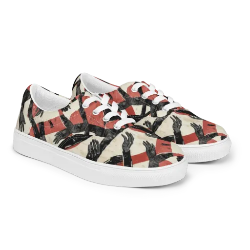 Midnight Reach on a Men's Lace-Up Canvas Shoes