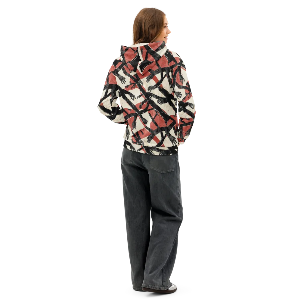 Midnight Reach on Cotton Hoodie — Back