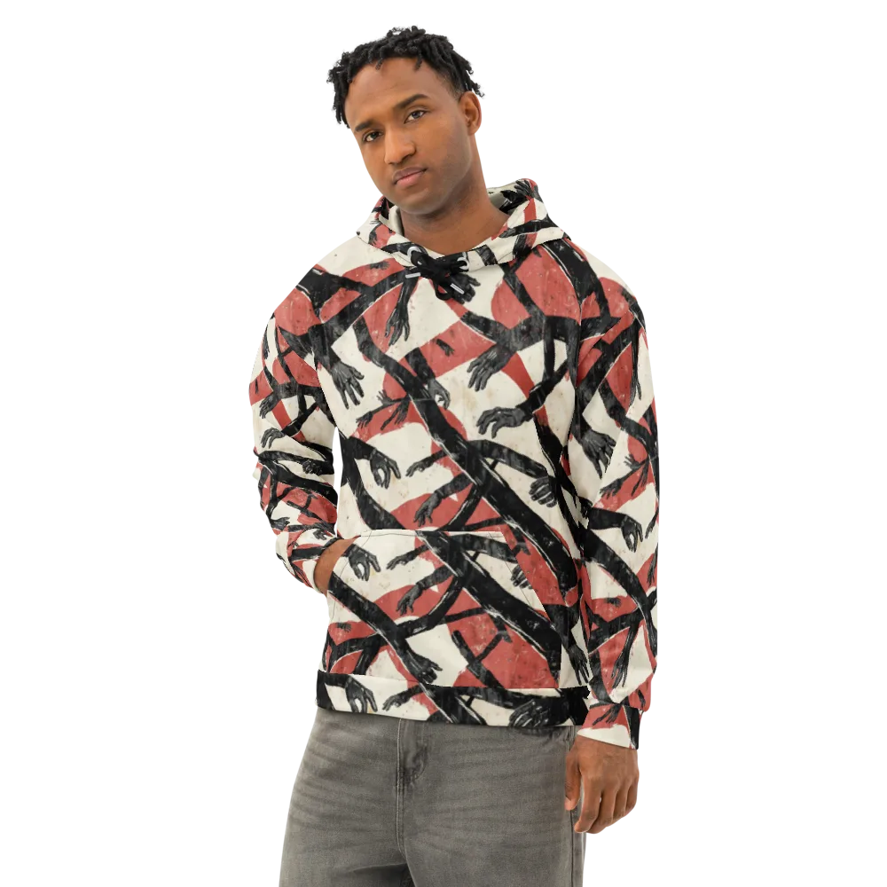 Midnight Reach on Cotton Hoodie — Left Front