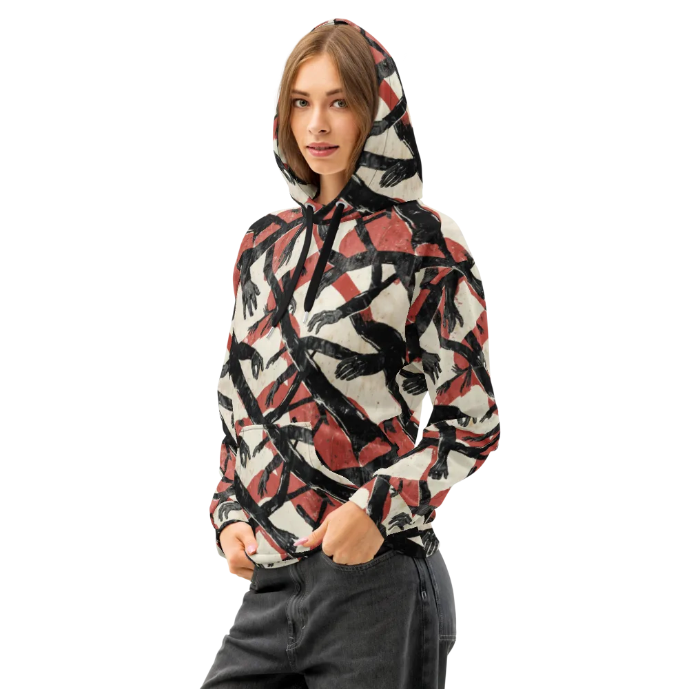 Midnight Reach on Cotton Hoodie — Left Front