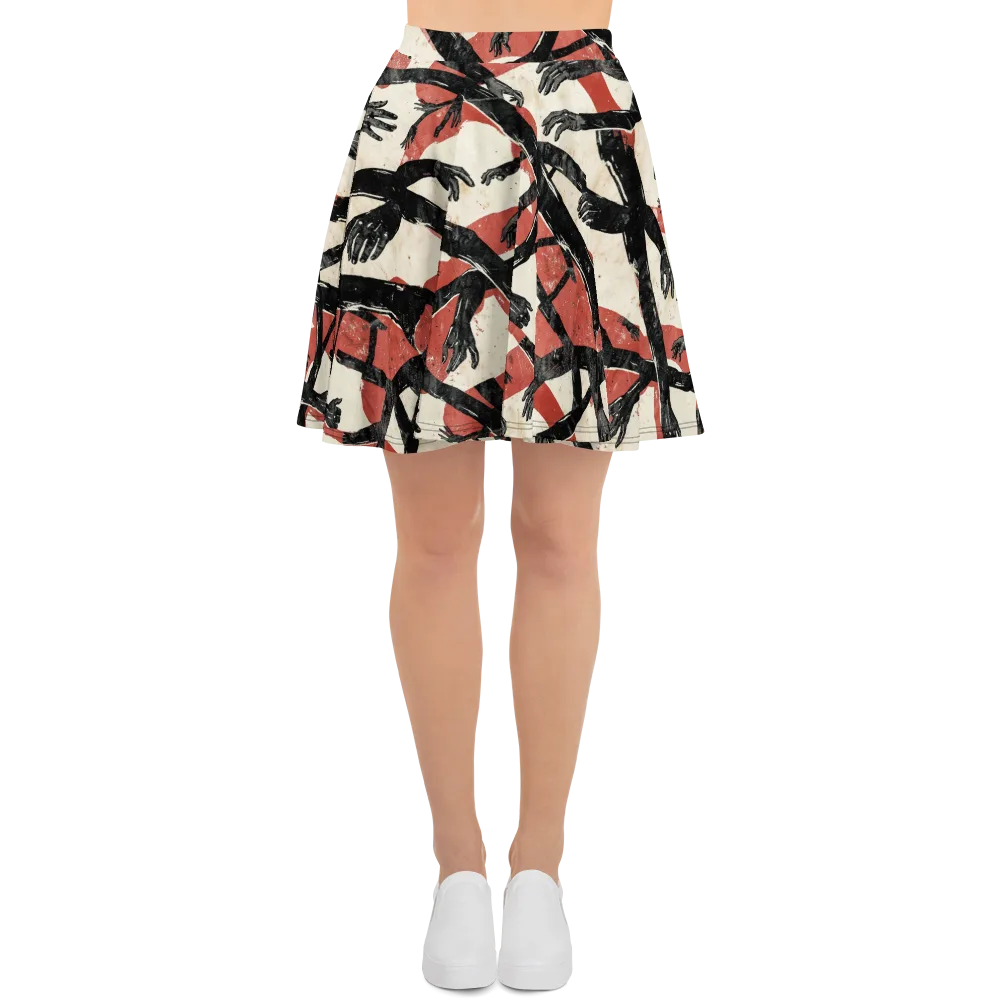 Midnight Reach on Skater Skirt — Front