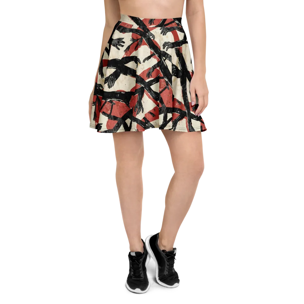 Midnight Reach on Skater Skirt — Front