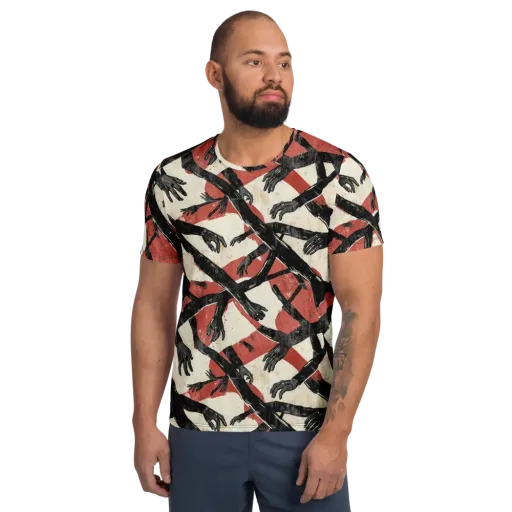 Midnight Reach on a Men's Athletic T-Shirt