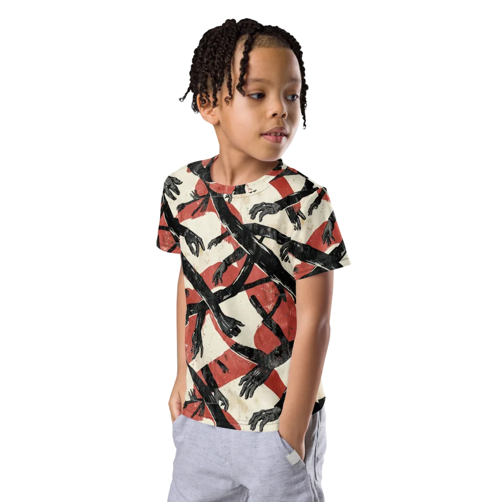 Midnight Reach on Kids Crew Neck T-Shirt — Left Front