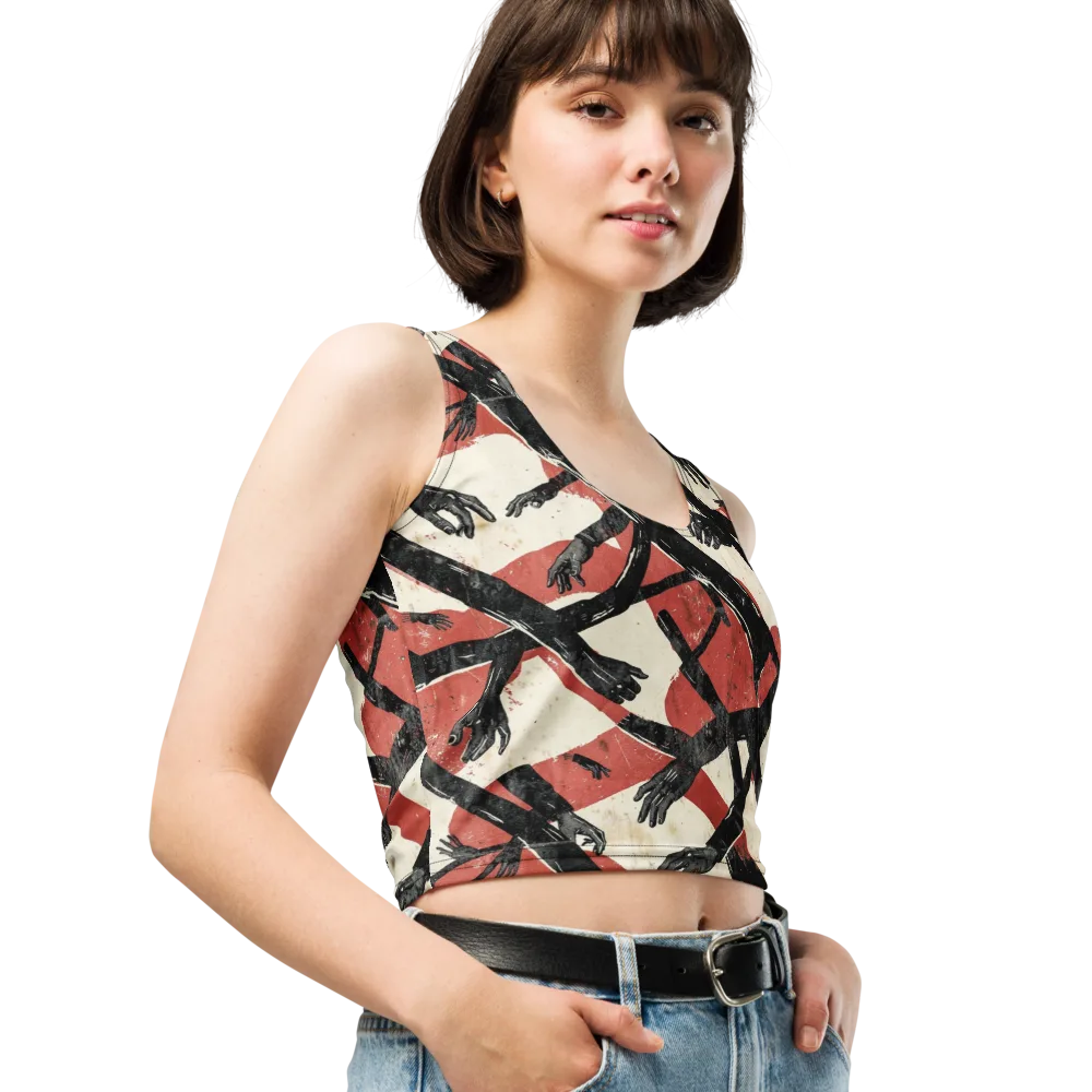 Midnight Reach on Crop Top — Right Front