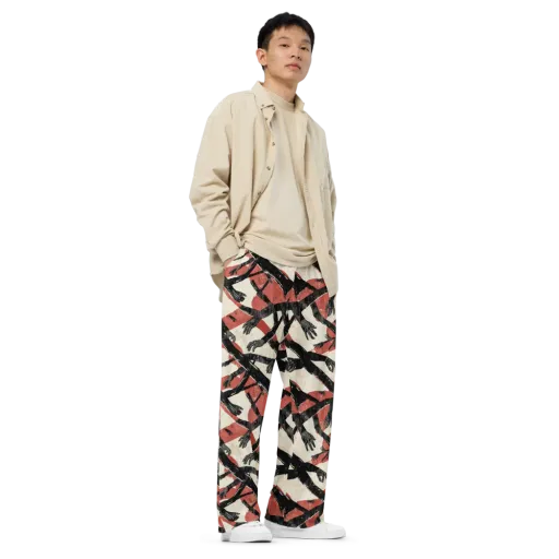 Midnight Reach on a Wide-Leg Pants