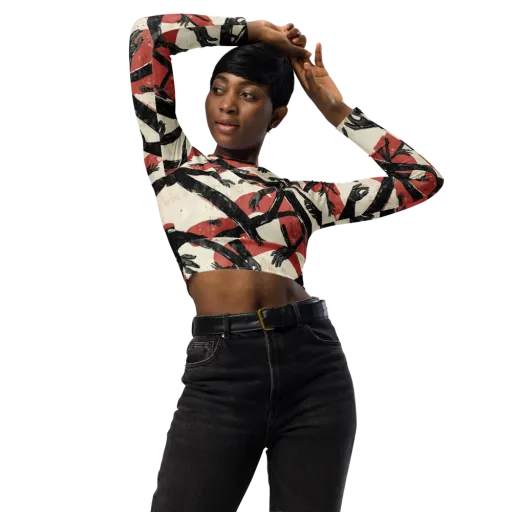 Midnight Reach on a Long Sleeve Crop Top