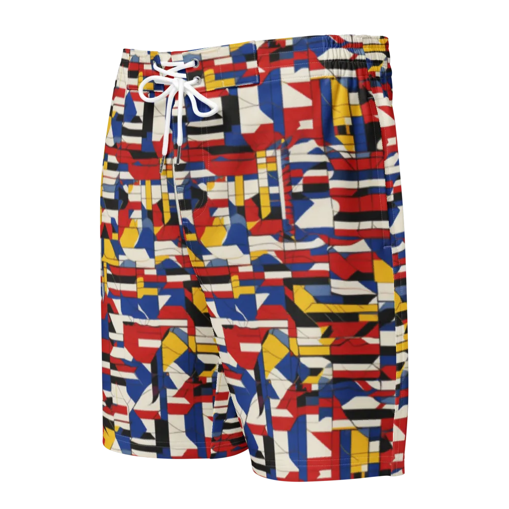 Chromatic Blueprint on Men's Board Shorts — Front