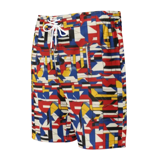 Chromatic Blueprint on a Men's Board Shorts