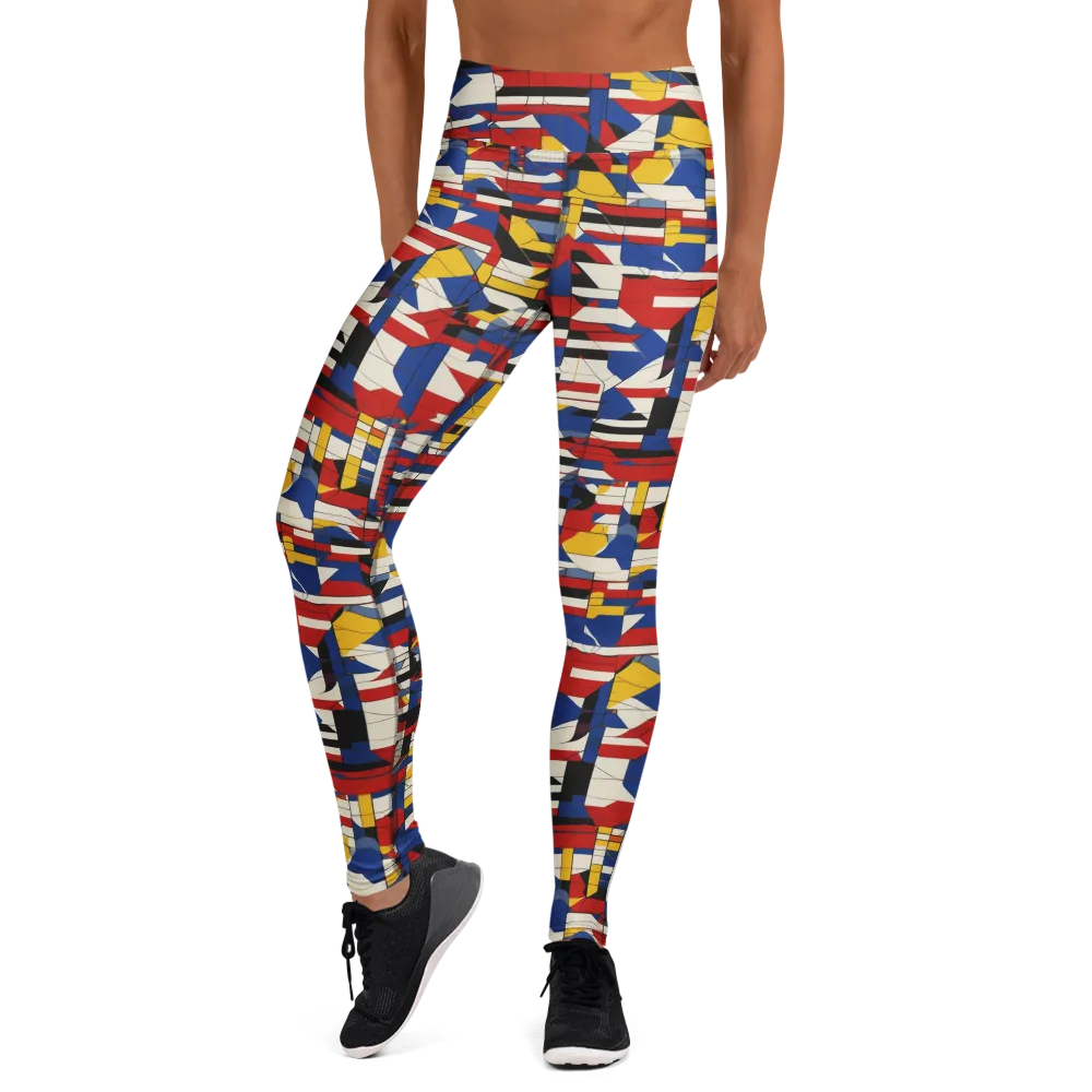 Chromatic Blueprint on Yoga Leggings — Front