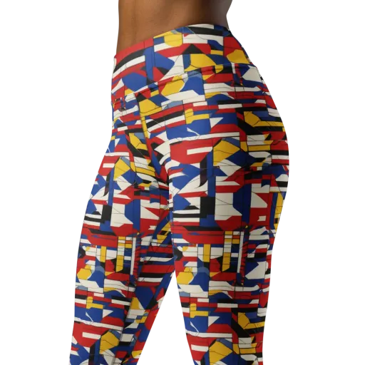 Chromatic Blueprint on a Yoga Leggings